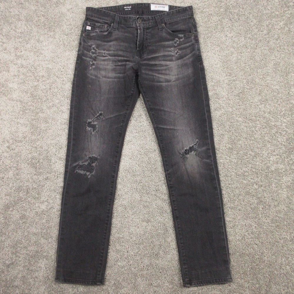 AG Adriano Goldschmied Jeans Mens 29x29 Black Faded Tellis Slim Denim Pants